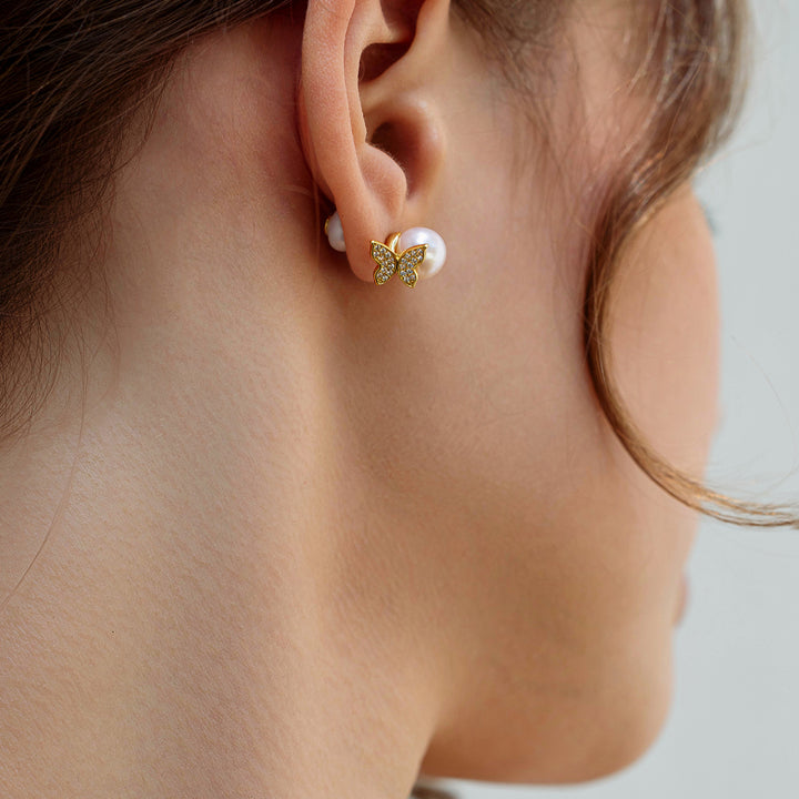 Top Grade Freshwater Pearl Earrings WE00693 | GARDENS - PEARLY LUSTRE