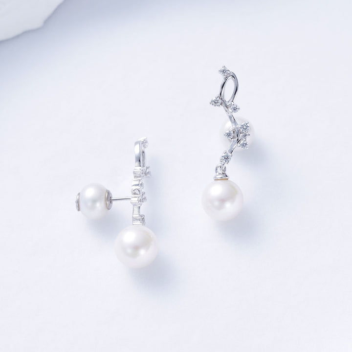 Top Grade Freshwater Pearl Earrings WE00702 | STARRY - PEARLY LUSTRE