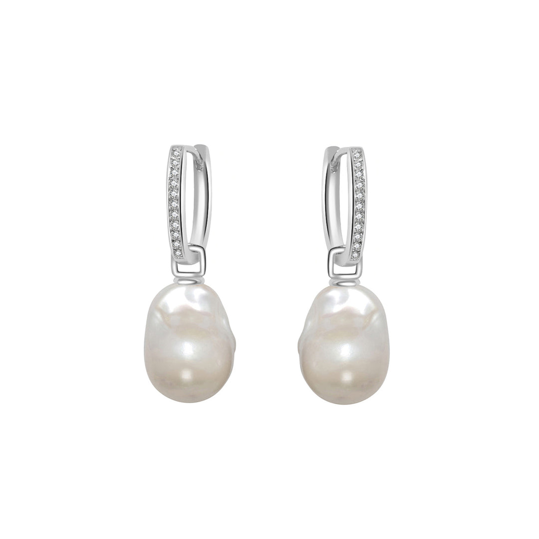 New Yorker Freshwater Baroque Pearl Earrings WE00709 - PEARLY LUSTRE
