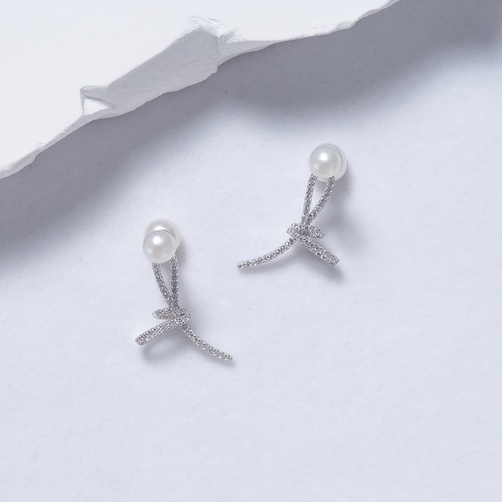 Elegant Freshwater Pearl Earrings WE00719 - PEARLY LUSTRE