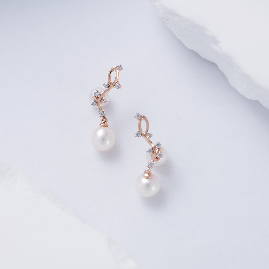 Top Grade Freshwater Pearl Earrings WE00724 | STARRY - PEARLY LUSTRE