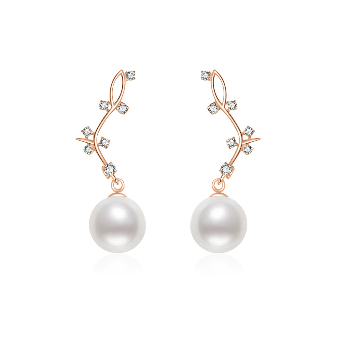 Top Grade Freshwater Pearl Earrings WE00724 | STARRY - PEARLY LUSTRE