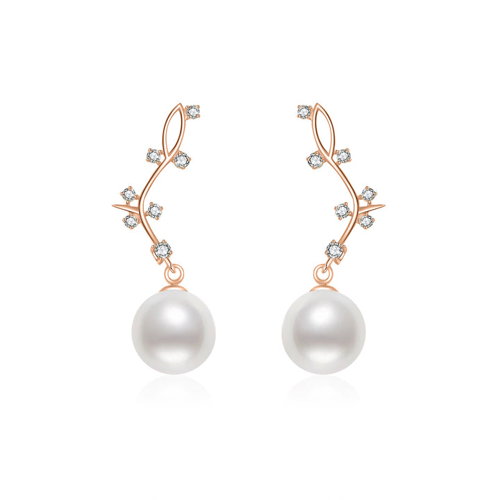 Top Grade Freshwater Pearl Earrings WE00724 | STARRY - PEARLY LUSTRE