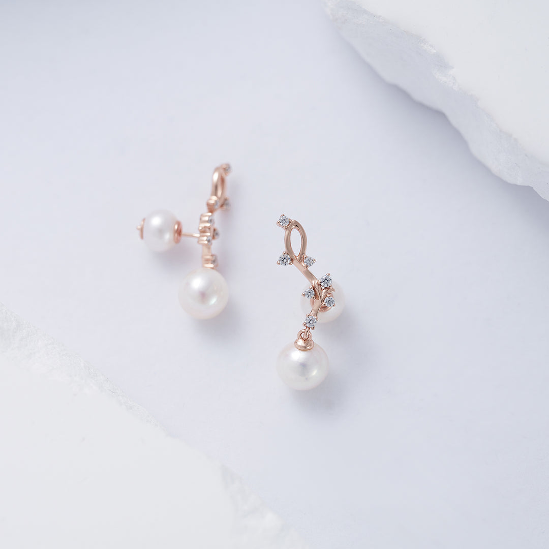 Top Grade Freshwater Pearl Earrings WE00724 | STARRY - PEARLY LUSTRE