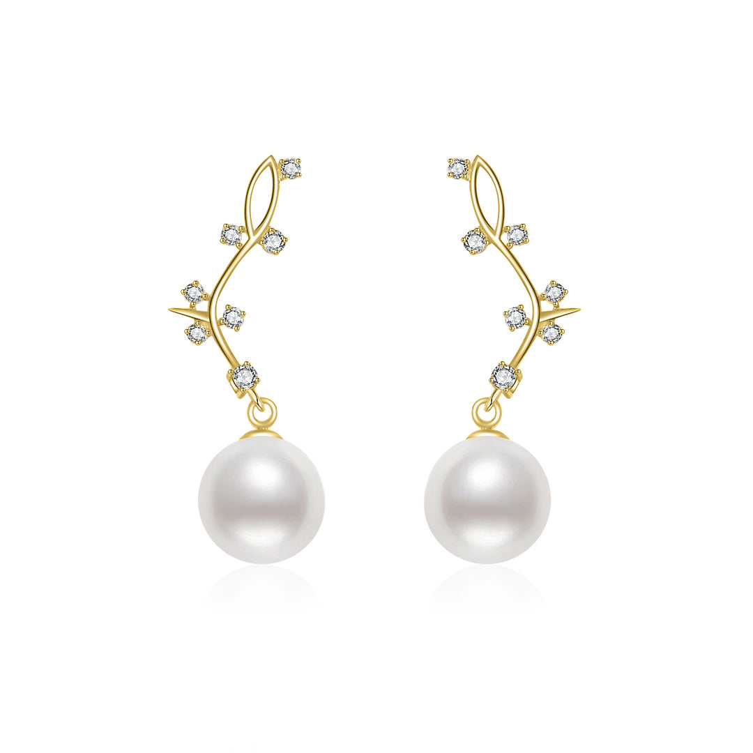 Top Grade Freshwater Pearl Earrings WE00725 | STARRY - PEARLY LUSTRE