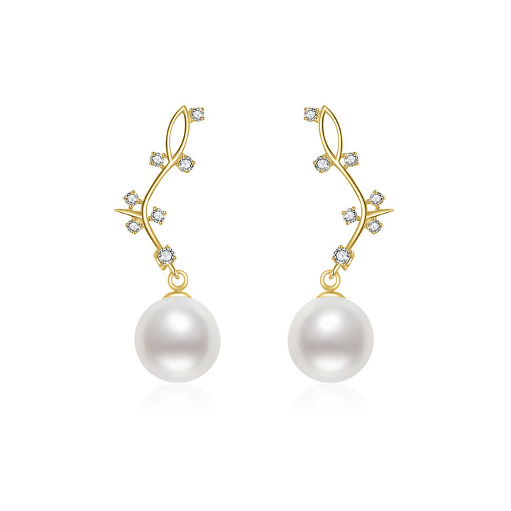 Top Grade Freshwater Pearl Earrings WE00725 | STARRY - PEARLY LUSTRE