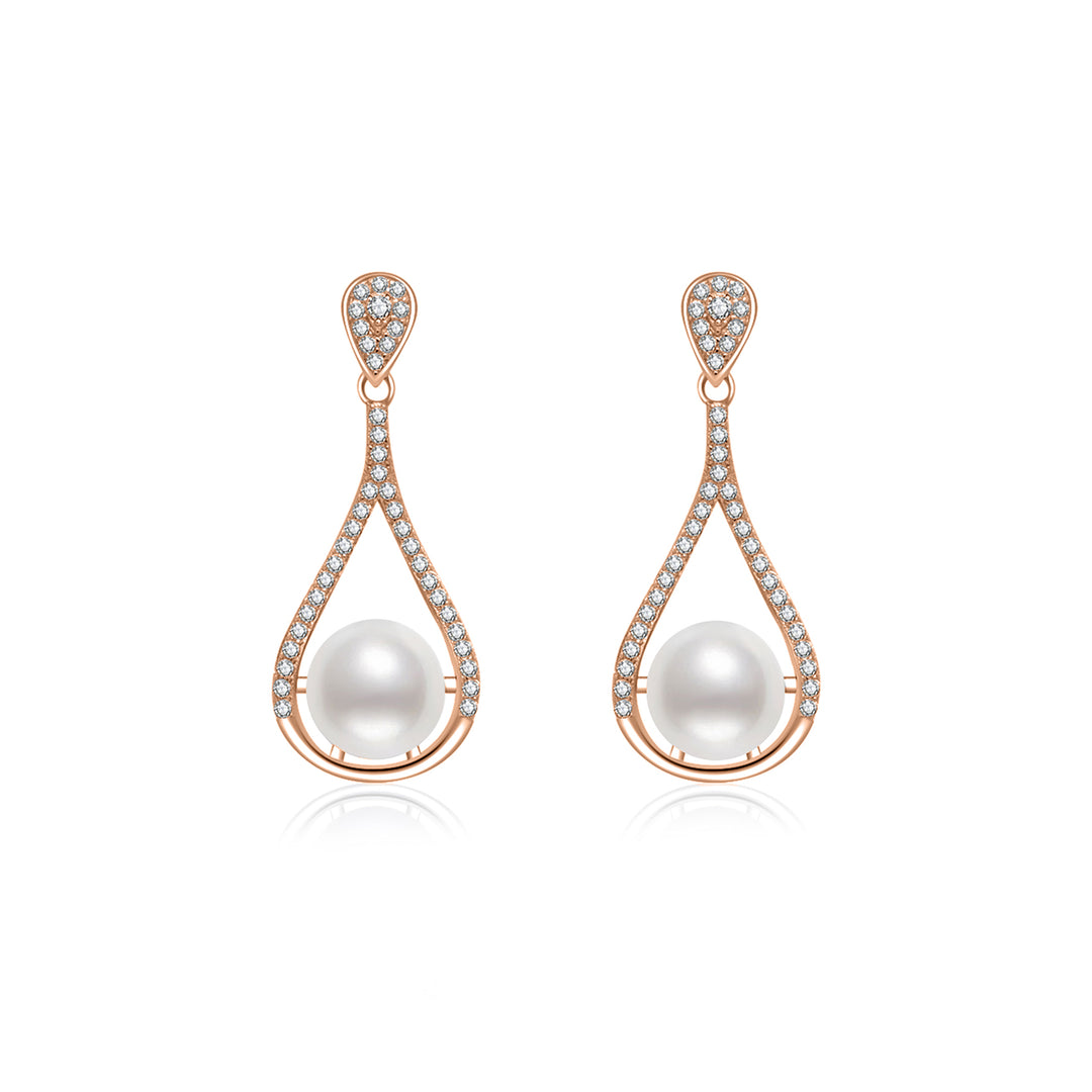 Top Grade Freshwater Pearl Earrings WE00729 - PEARLY LUSTRE