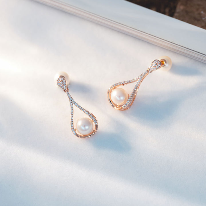 Top Grade Freshwater Pearl Earrings WE00729 - PEARLY LUSTRE