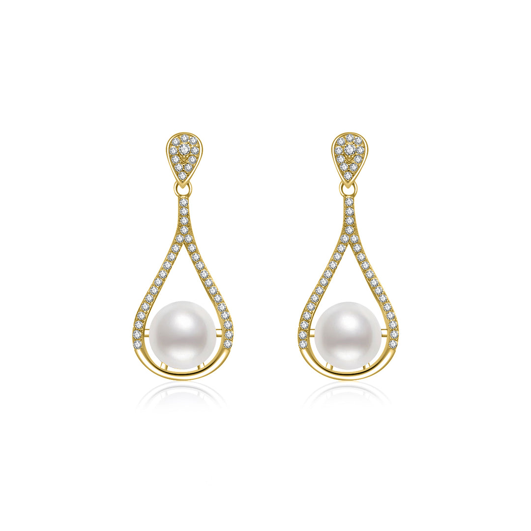 Top Grade Freshwater Pearl Earrings WE00730 - PEARLY LUSTRE