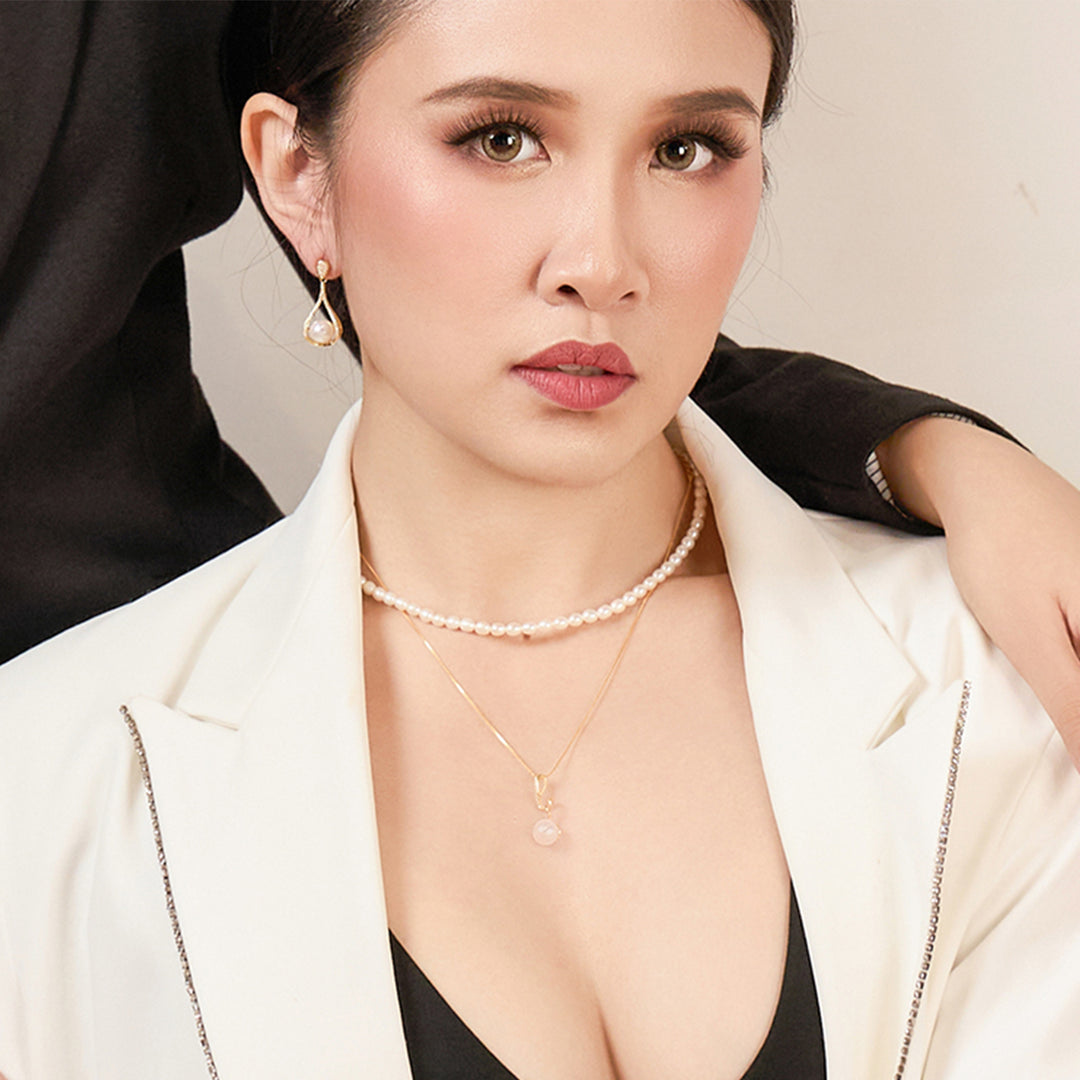 Top Grade Freshwater Pearl Earrings WE00730 - PEARLY LUSTRE