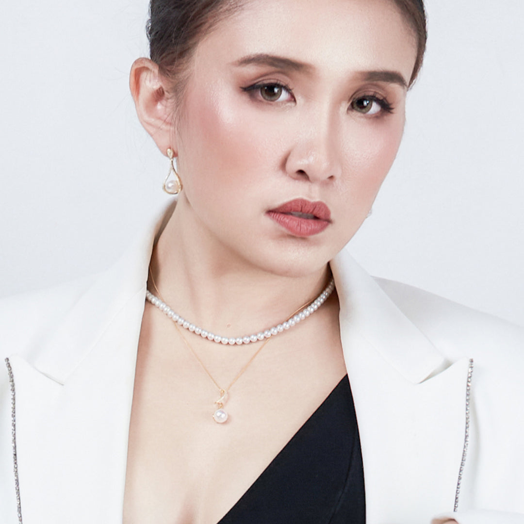 Top Grade Freshwater Pearl Earrings WE00730 - PEARLY LUSTRE