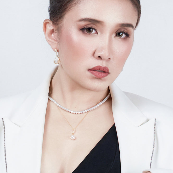 Top Grade Freshwater Pearl Earrings WE00730 - PEARLY LUSTRE