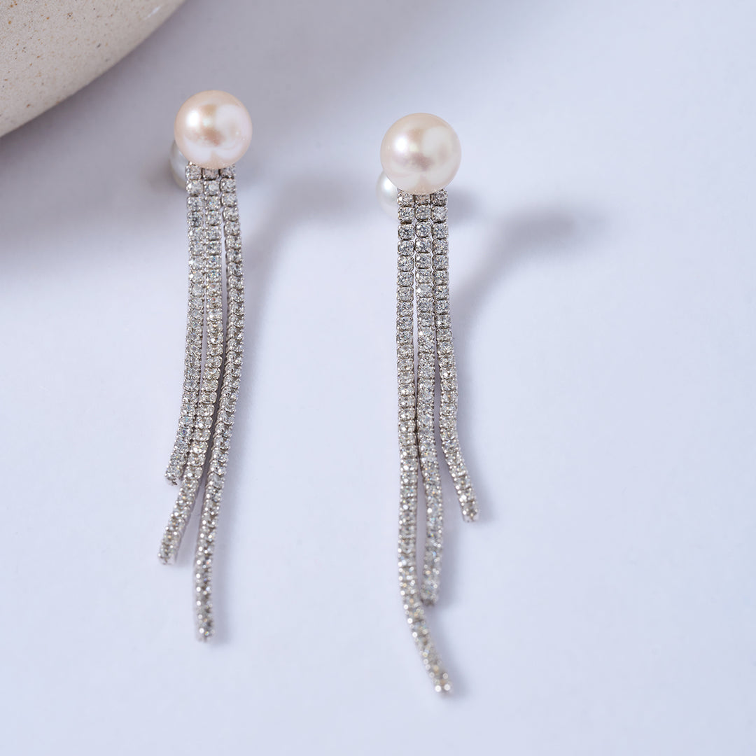 Top Grade Freshwater Pearl Earring WE00733 | CELESTE - PEARLY LUSTRE