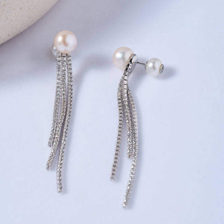 Top Grade Freshwater Pearl Earring WE00733 | CELESTE - PEARLY LUSTRE