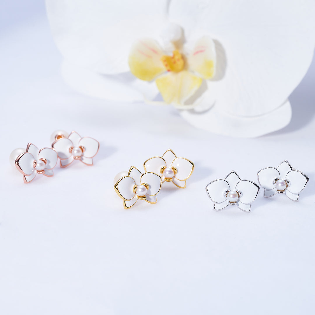 Top Grade Freshwater Pearl Earrings WE00788 | ORCHID - PEARLY LUSTRE