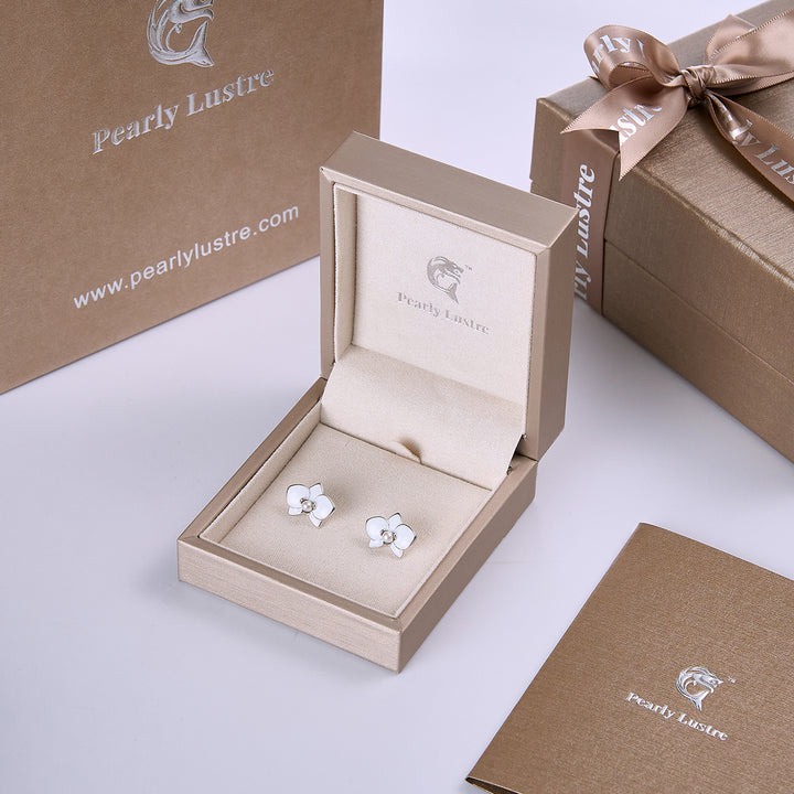 Top Grade Freshwater Pearl Earrings WE00780 | ORCHID - PEARLY LUSTRE