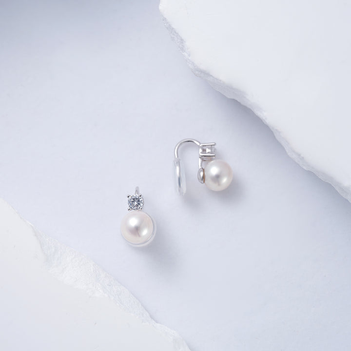 Clip-On Freshwater Pearl Earrings WE00784 - PEARLY LUSTRE