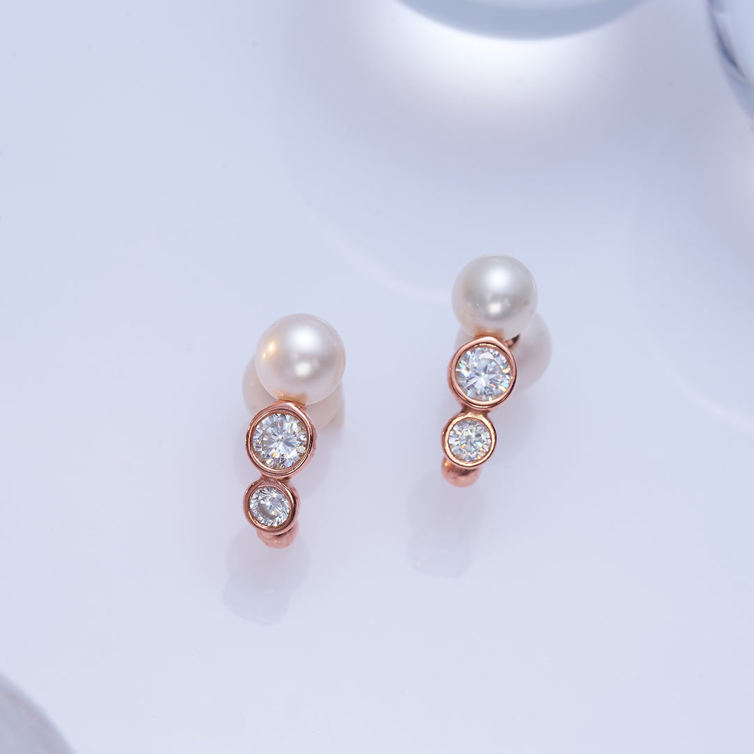 Top Grade Freshwater Pearl Earrings WE00787| BUBBLE - PEARLY LUSTRE