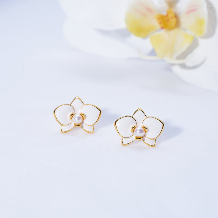 Top Grade Freshwater Pearl Earrings WE00788 | ORCHID - PEARLY LUSTRE