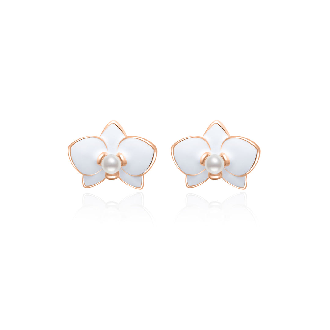 Top Grade Freshwater Pearl Earrings WE00789 | ORCHID - PEARLY LUSTRE