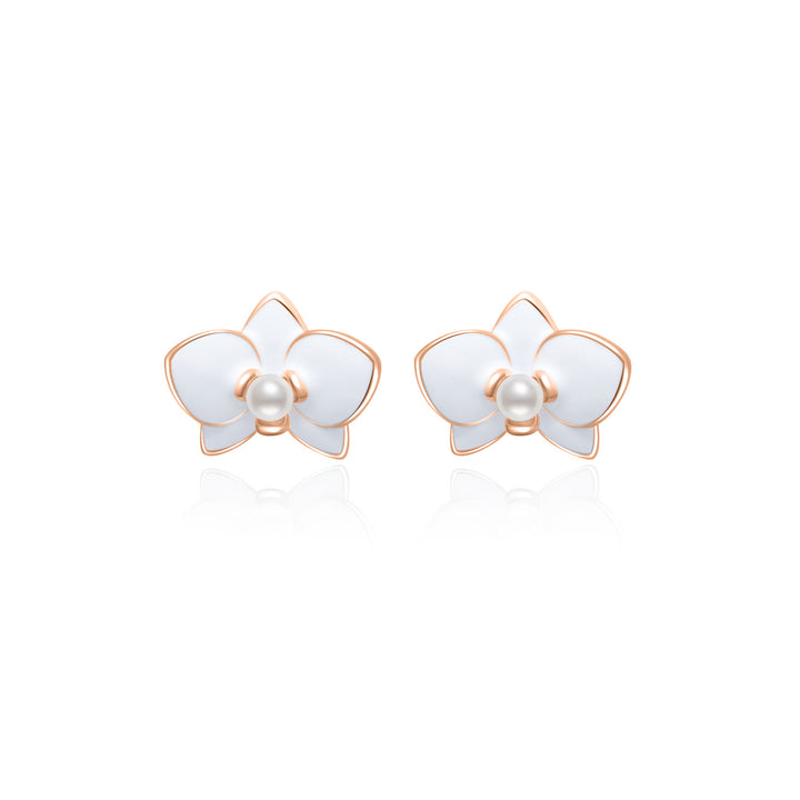 Top Grade Freshwater Pearl Earrings WE00789 | ORCHID - PEARLY LUSTRE