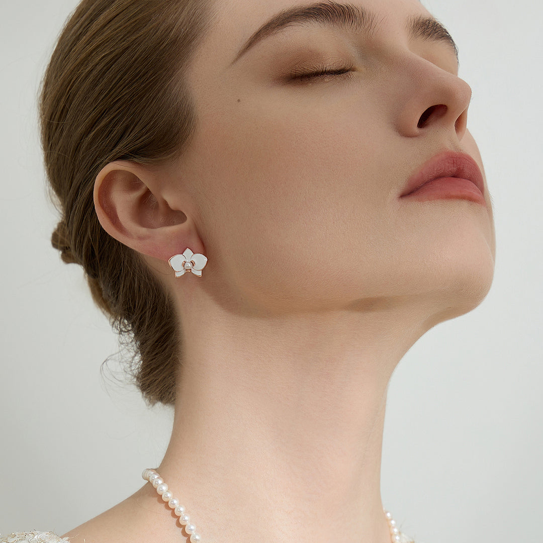 Top Grade Freshwater Pearl Earrings WE00789 | ORCHID - PEARLY LUSTRE