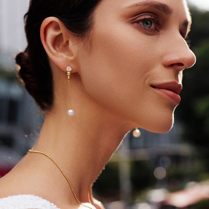 Top Grade Freshwater Pearl Earrings WE00793| BUBBLE - PEARLY LUSTRE