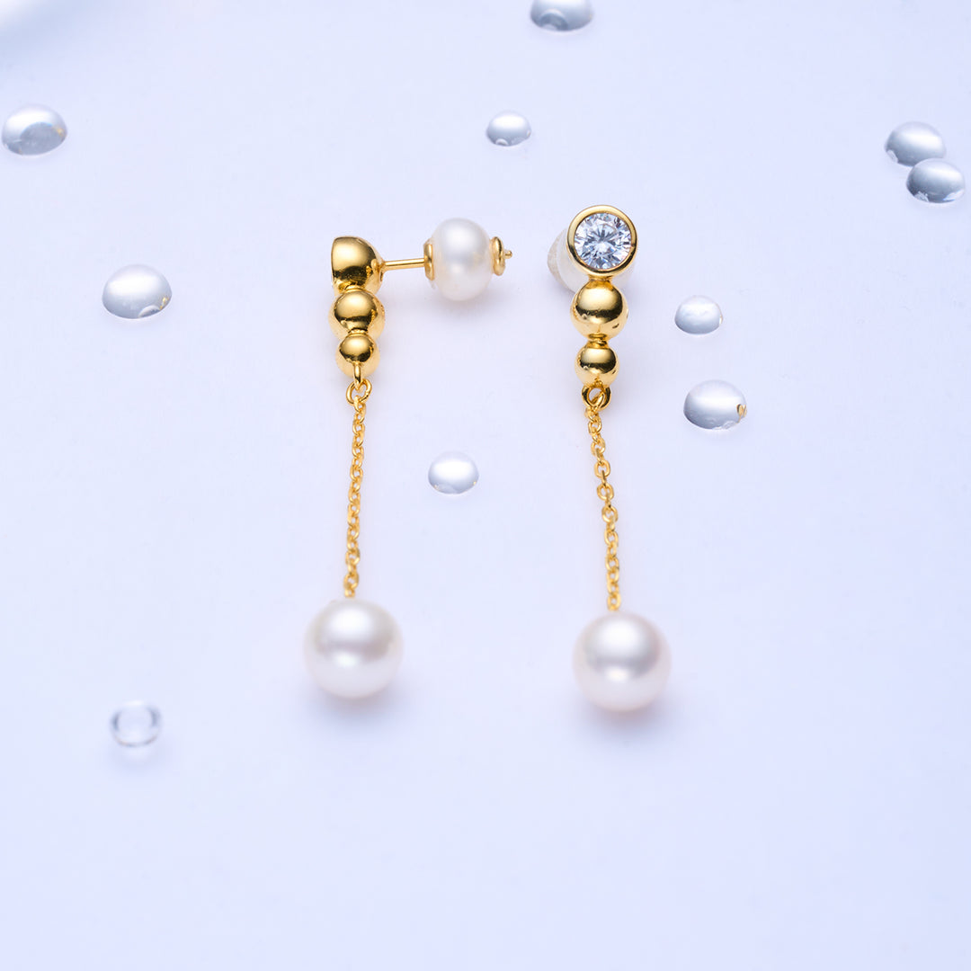Top Grade Freshwater Pearl Earrings WE00793| BUBBLE - PEARLY LUSTRE