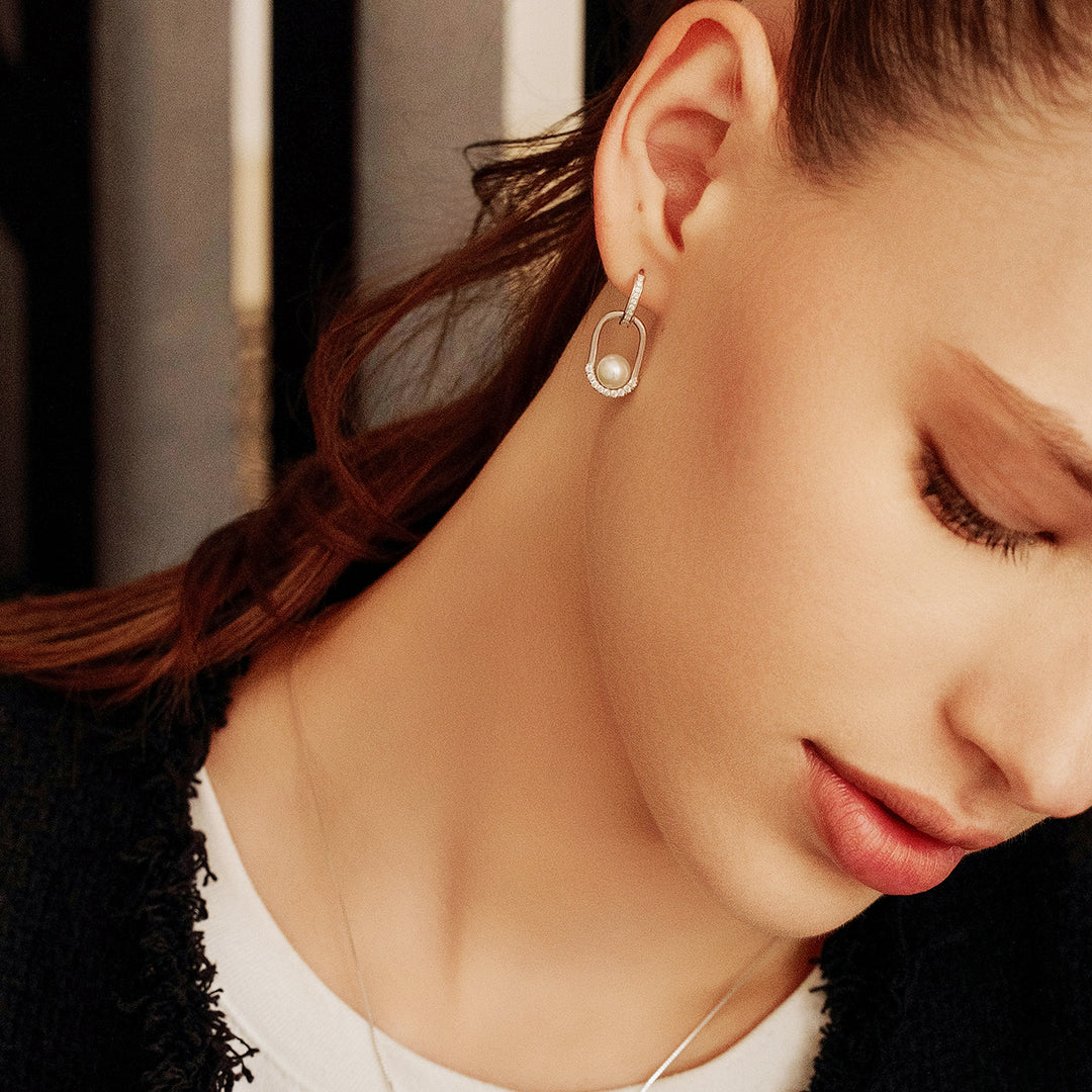Top Grade Freshwater Pearl Earrings WE00797 | CONNECT - PEARLY LUSTRE