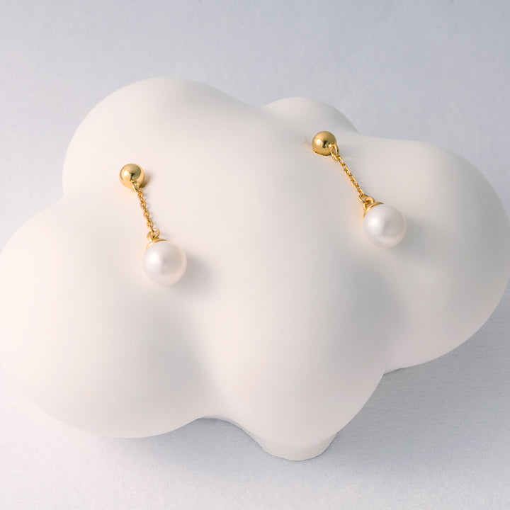 Top Grade Freshwater Pearl Earrings WE00804| BUBBLE - PEARLY LUSTRE