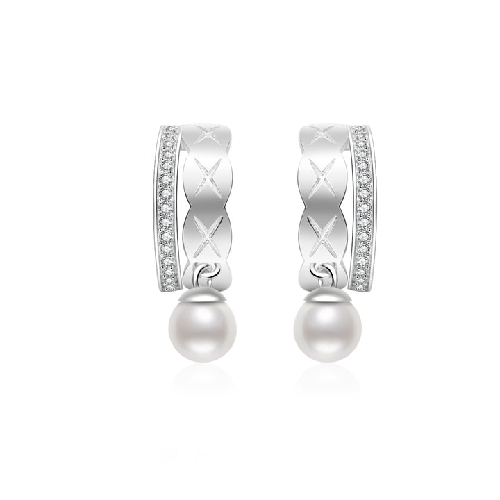 Top Grade Freshwater Pearl Earrings WE00806 - PEARLY LUSTRE