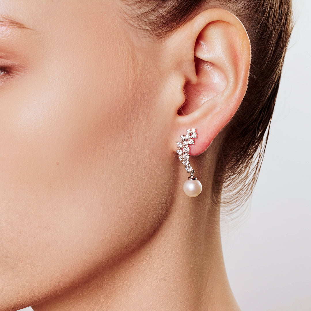 Top Grade Freshwater Pearl Earrings WE00807 | CELESTE - PEARLY LUSTRE