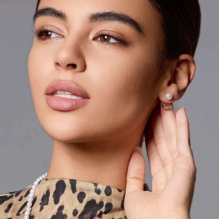 Top Lustre Freshwater Pearl Earrings WE00815 | SAFARI - PEARLY LUSTRE