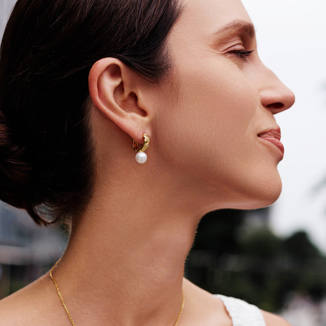 Top Grade Freshwater Pearl Earrings WE00817 | Elegant - PEARLY LUSTRE