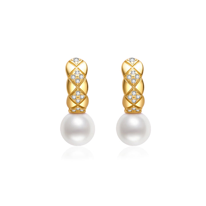Top Grade Freshwater Pearl Earrings WE00817 | Elegant - PEARLY LUSTRE