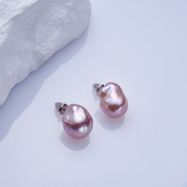 Elegant Baroque Pearl Earrings WE00819 - PEARLY LUSTRE