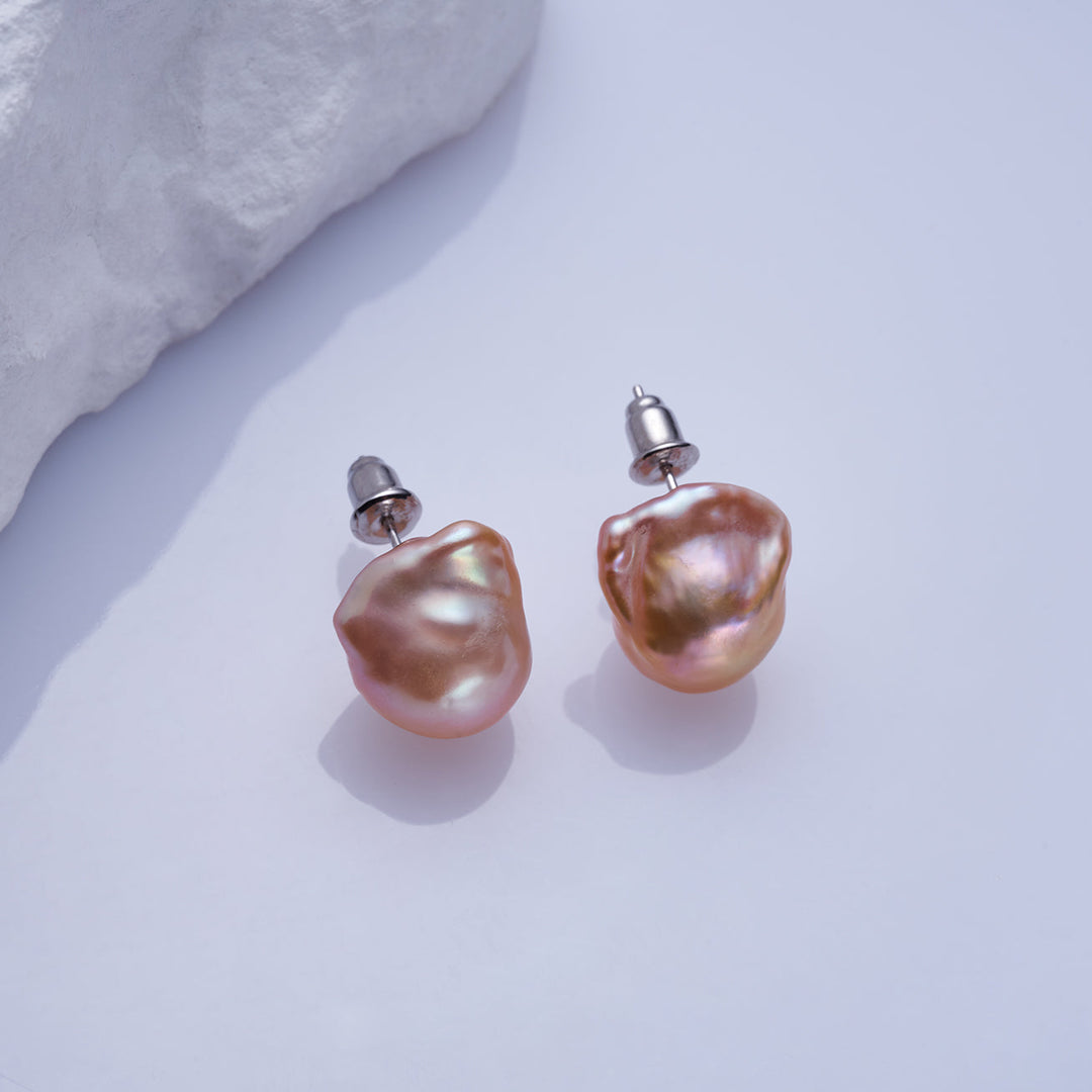 Elegant Baroque Pearl Earrings WE00834 - PEARLY LUSTRE