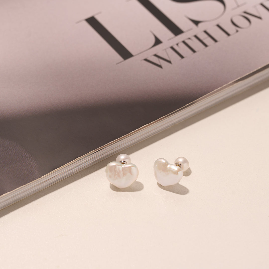 Freshwater Baroque Pearl Stud Earrings WE00820 | LOVE - PEARLY LUSTRE