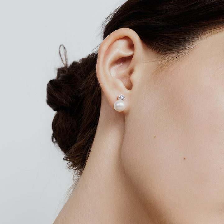 Top Grade Freshwater Pearl Earrings WE00824| BUBBLE - PEARLY LUSTRE