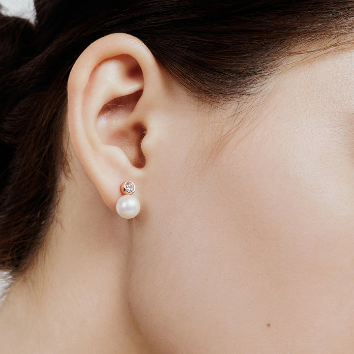 Top Grade Freshwater Pearl Earrings WE00825| BUBBLE - PEARLY LUSTRE