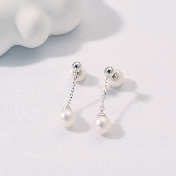 Top Grade Freshwater Pearl Earrings WE00826 | BUBBLE - PEARLY LUSTRE