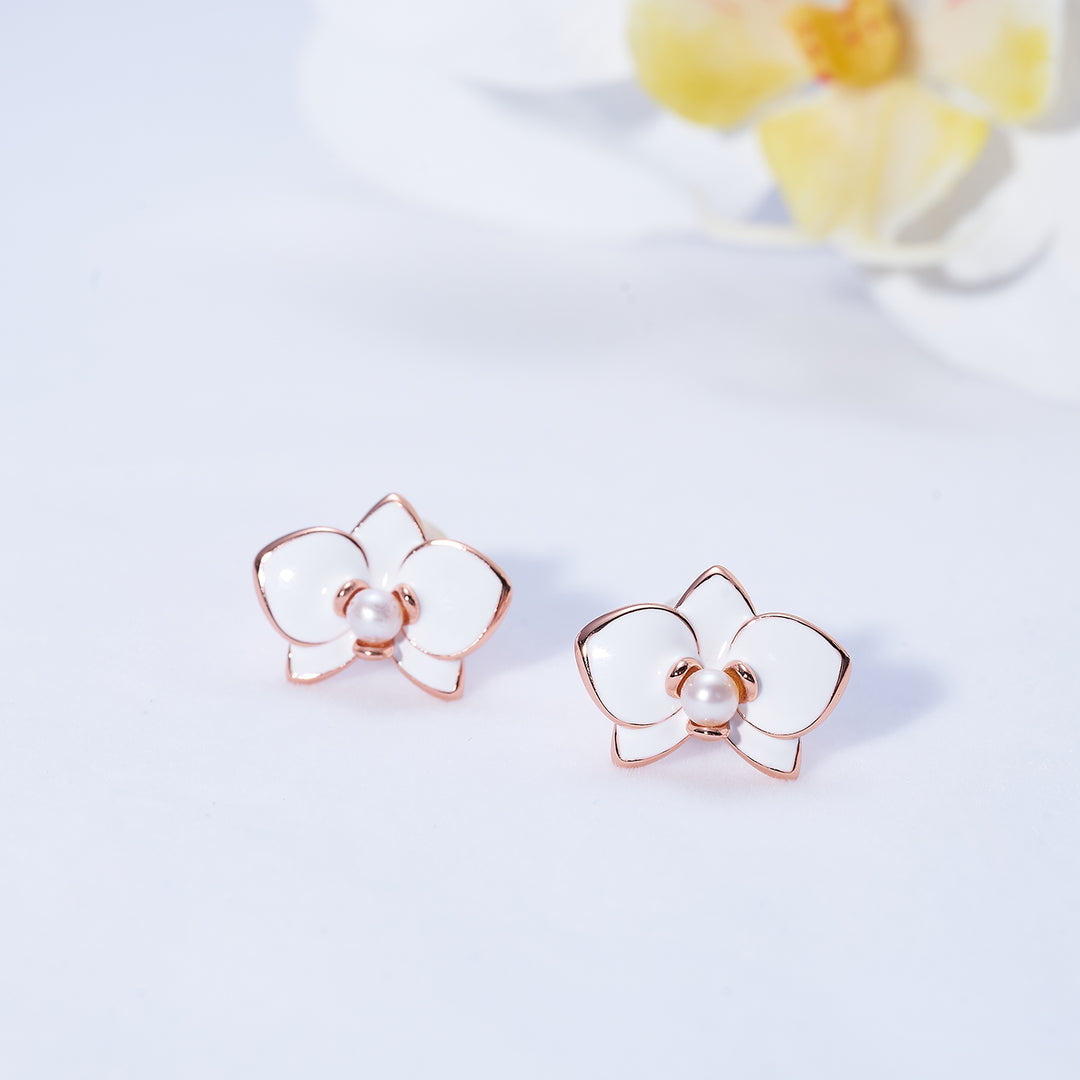 Clip-On Top Grade Freshwater Pearl Earrings WE00833 | ORCHID - PEARLY LUSTRE