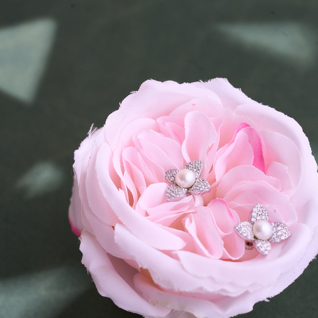 Top Grade Freshwater Pearl Earrings WE00830 | BLOOM - PEARLY LUSTRE