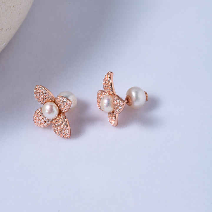 Top Grade Freshwater Pearl Earrings WE00838 | BLOOM - PEARLY LUSTRE