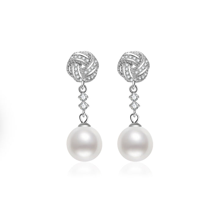 Asian Civilisations Museum Elegant Freshwater Pearl Earrings WE00846 | ACM Collection - PEARLY LUSTRE
