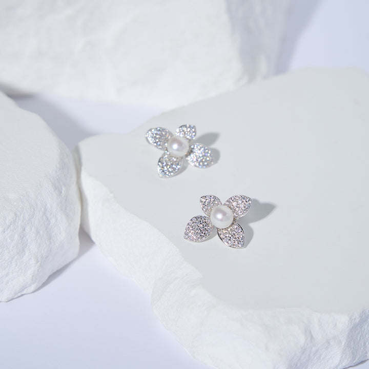 Top Grade Freshwater Pearl Earrings WE00857 | BLOOM - PEARLY LUSTRE