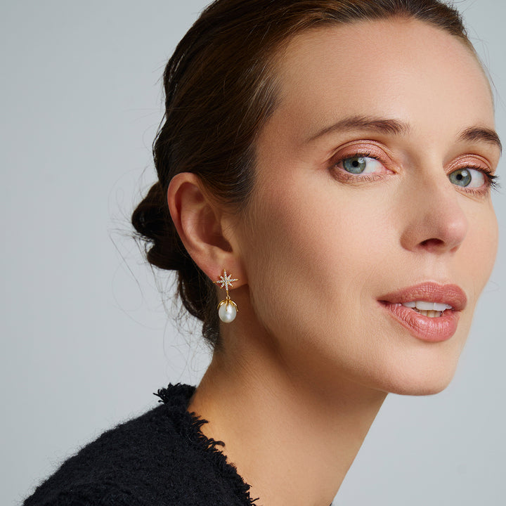 Elegant Freshwater Pearl Earrings WE00864 | CELESTE - PEARLY LUSTRE