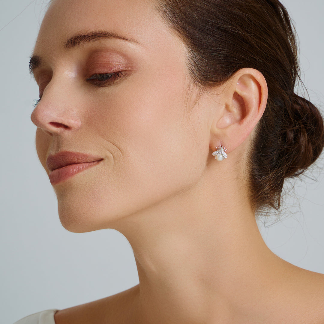 Elegant Freshwater Pearl Earrings WE00867 | BEE-LIEVE - PEARLY LUSTRE