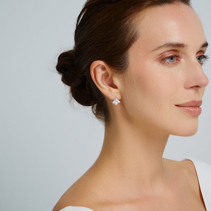 Elegant Freshwater Pearl Earrings WE00867 | BEE-LIEVE - PEARLY LUSTRE