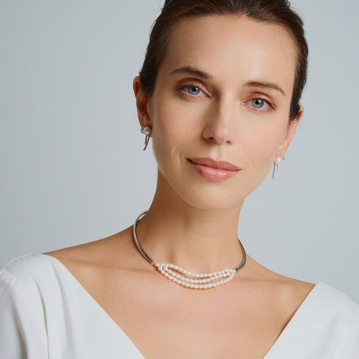 Top Grade Freshwater Pearl Earrings WE00869 | RIBBON - PEARLY LUSTRE